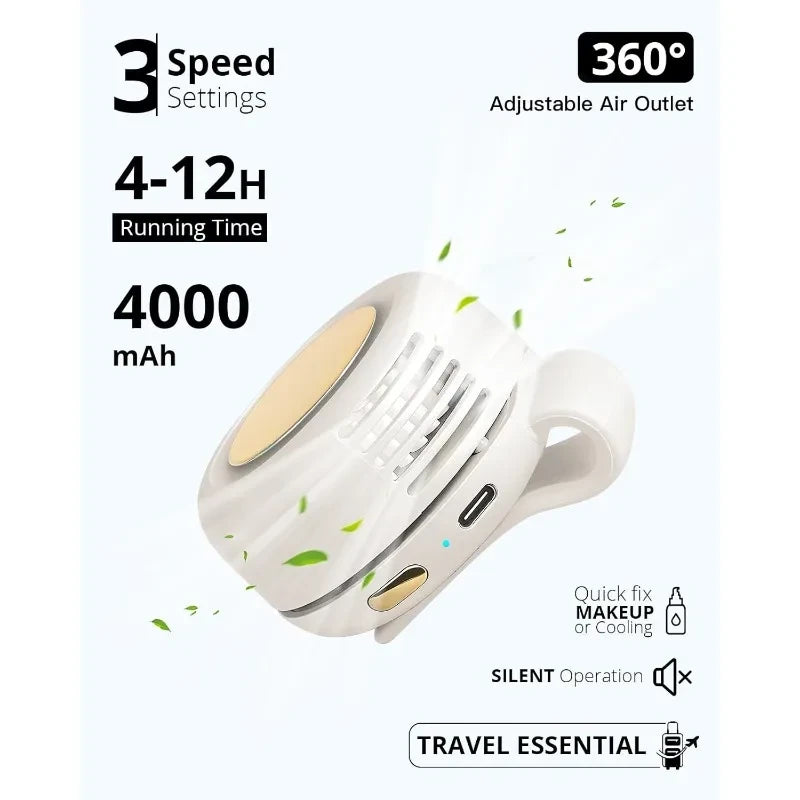Portable Waist Clip Bladeless Fan