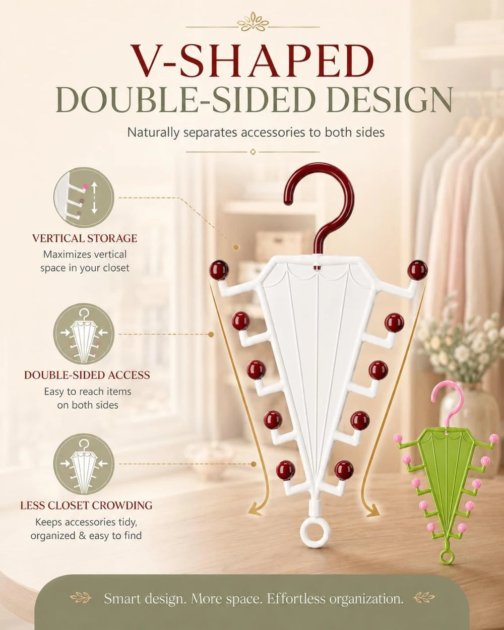 Rotatable Vertical Closet Organizer