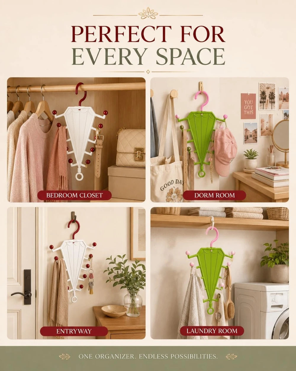 Rotatable Vertical Closet Organizer
