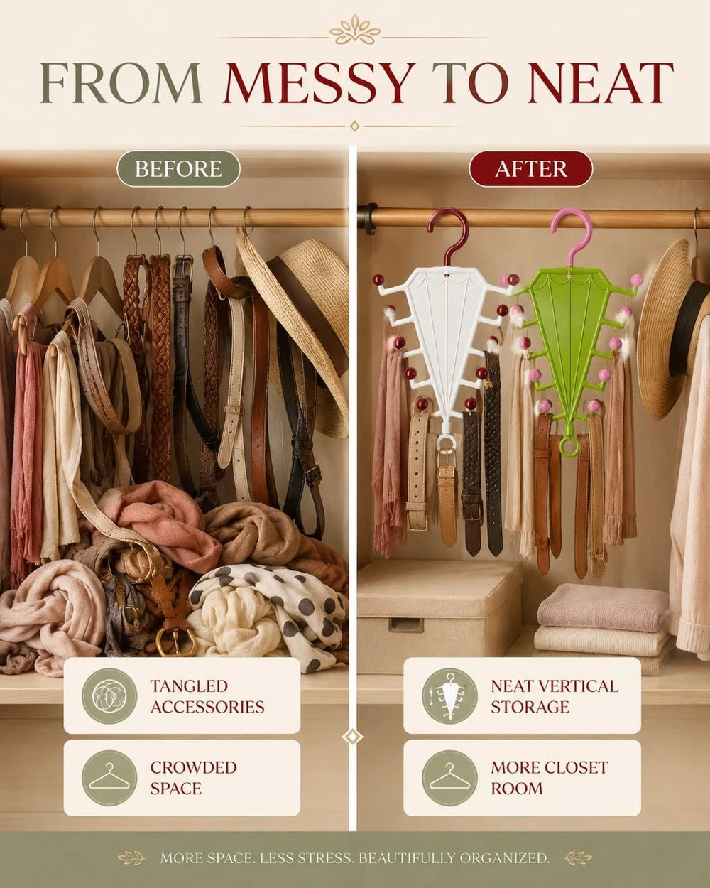 Rotatable Vertical Closet Organizer