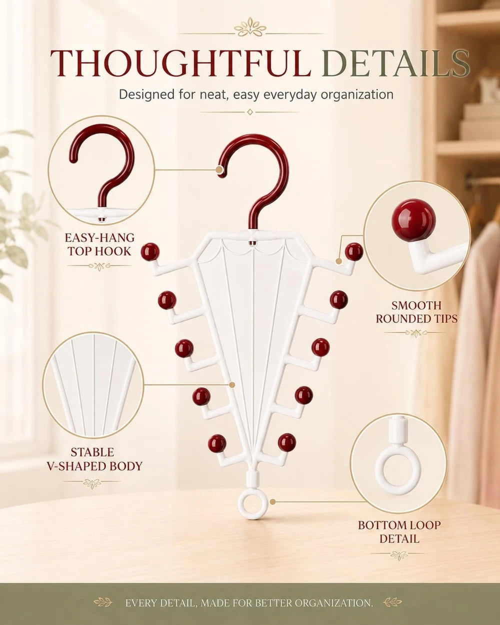 Rotatable Vertical Closet Organizer