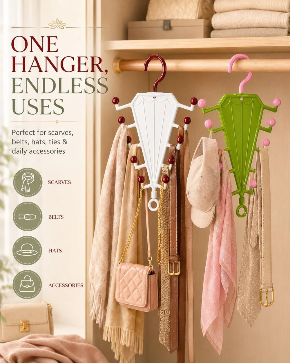 Rotatable Vertical Closet Organizer